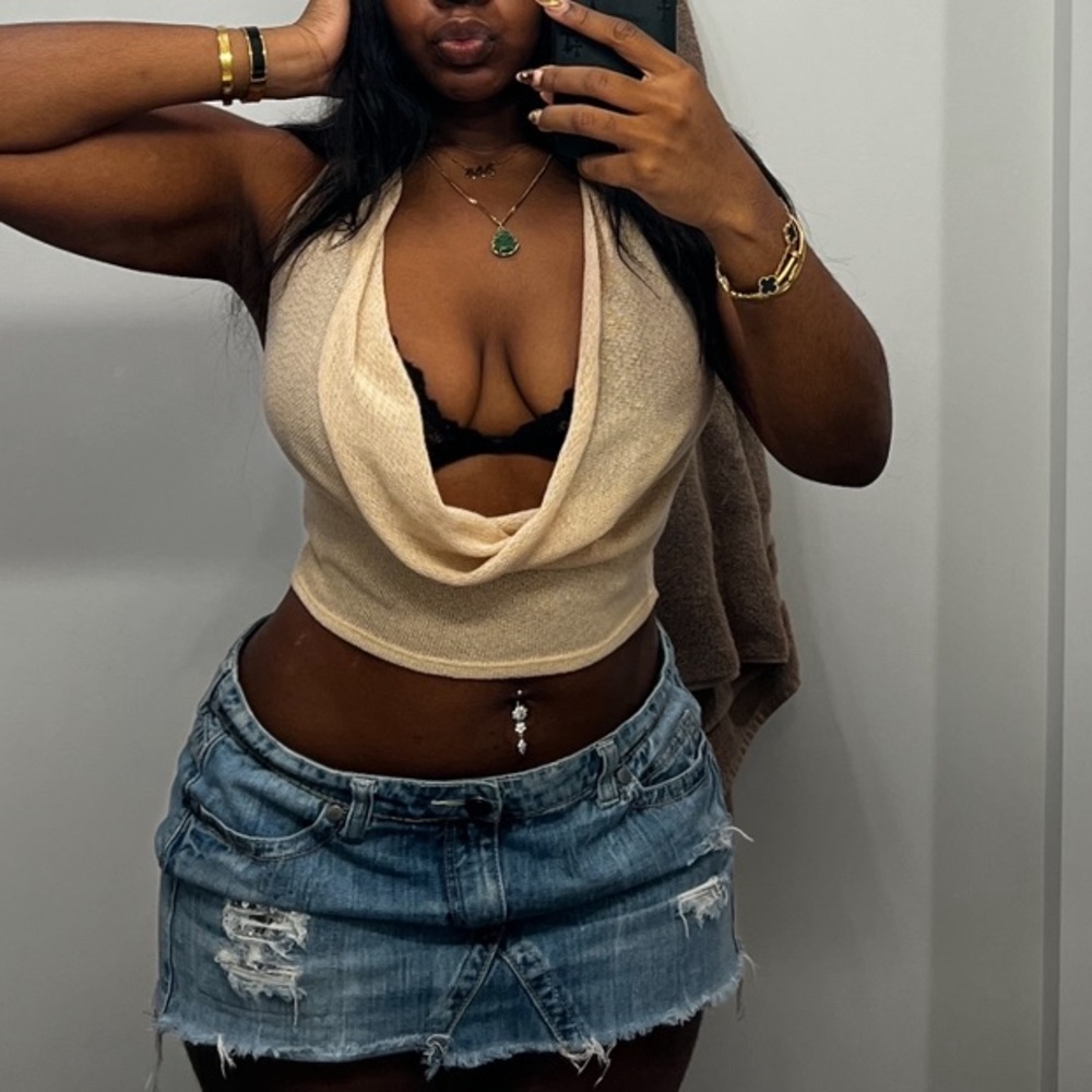 Beige Halter Top